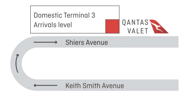 Qantas Valet parking map